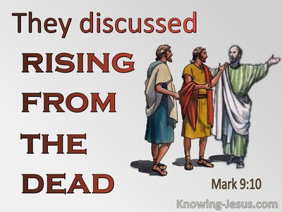 Mark 9:10 They Discussed What Rising From The Dead Meant (brown)